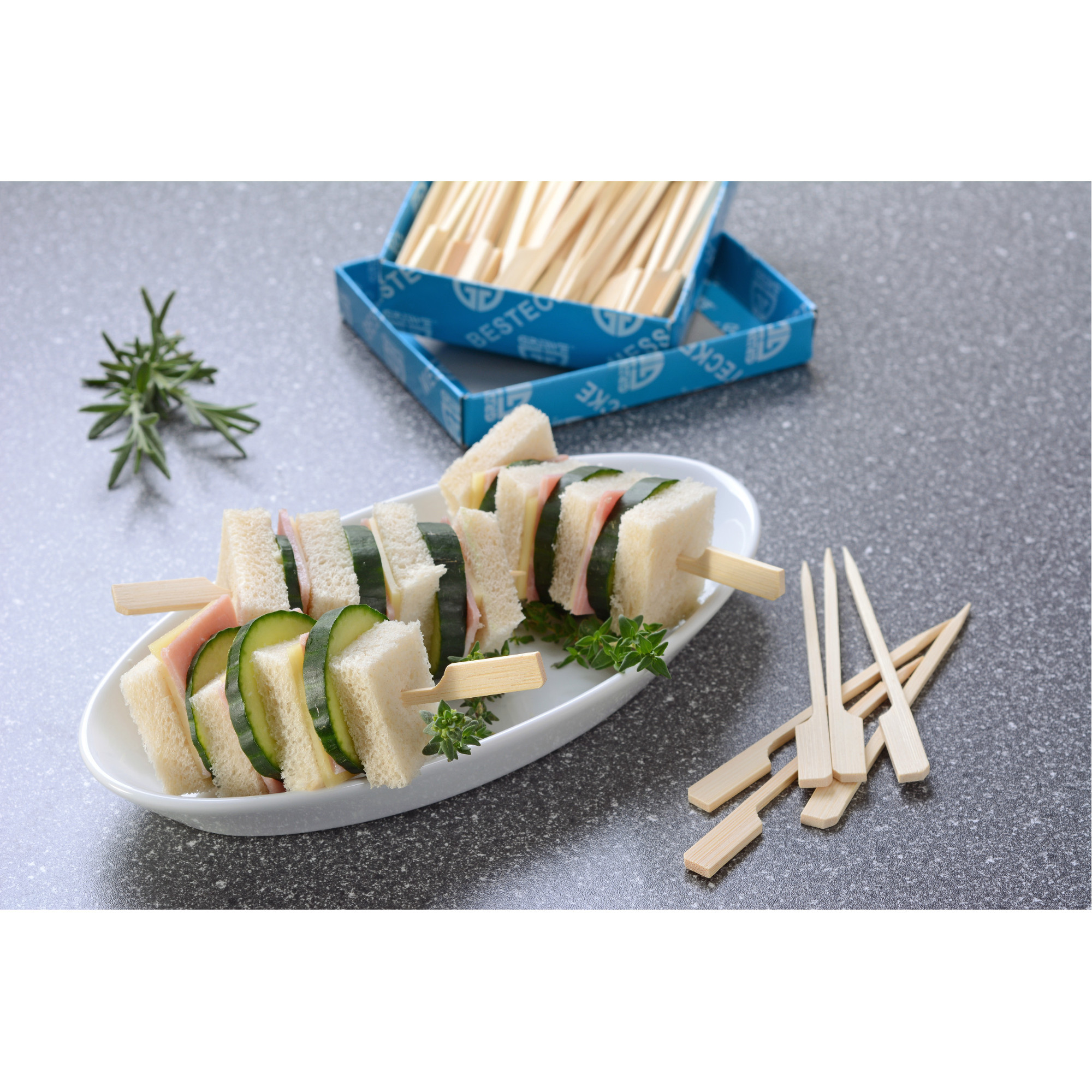 Fingerfood-Spieße Bambus, 100 Stück